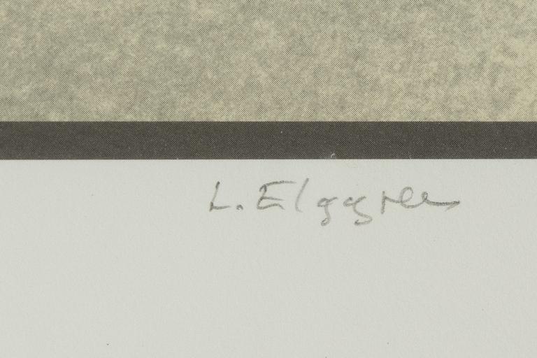 Leif Elggren, litografi, signerad och numrerad 110/150.