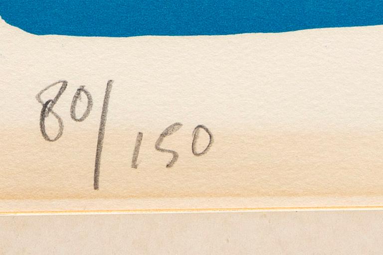 Karel Appel, färglitografi, signerad, numrerad 80/150 och daterad -72.