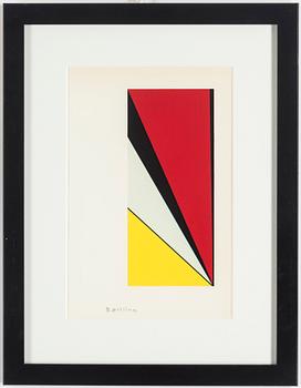 OLLE BAERTLING, silkscreen, from the book "Teckning, målning, grafik. Tekniker inom bildkonsten", Per Bjurström, signed.