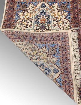 A RUG, Esfahan, silk warp, around 100 x 70 cm.