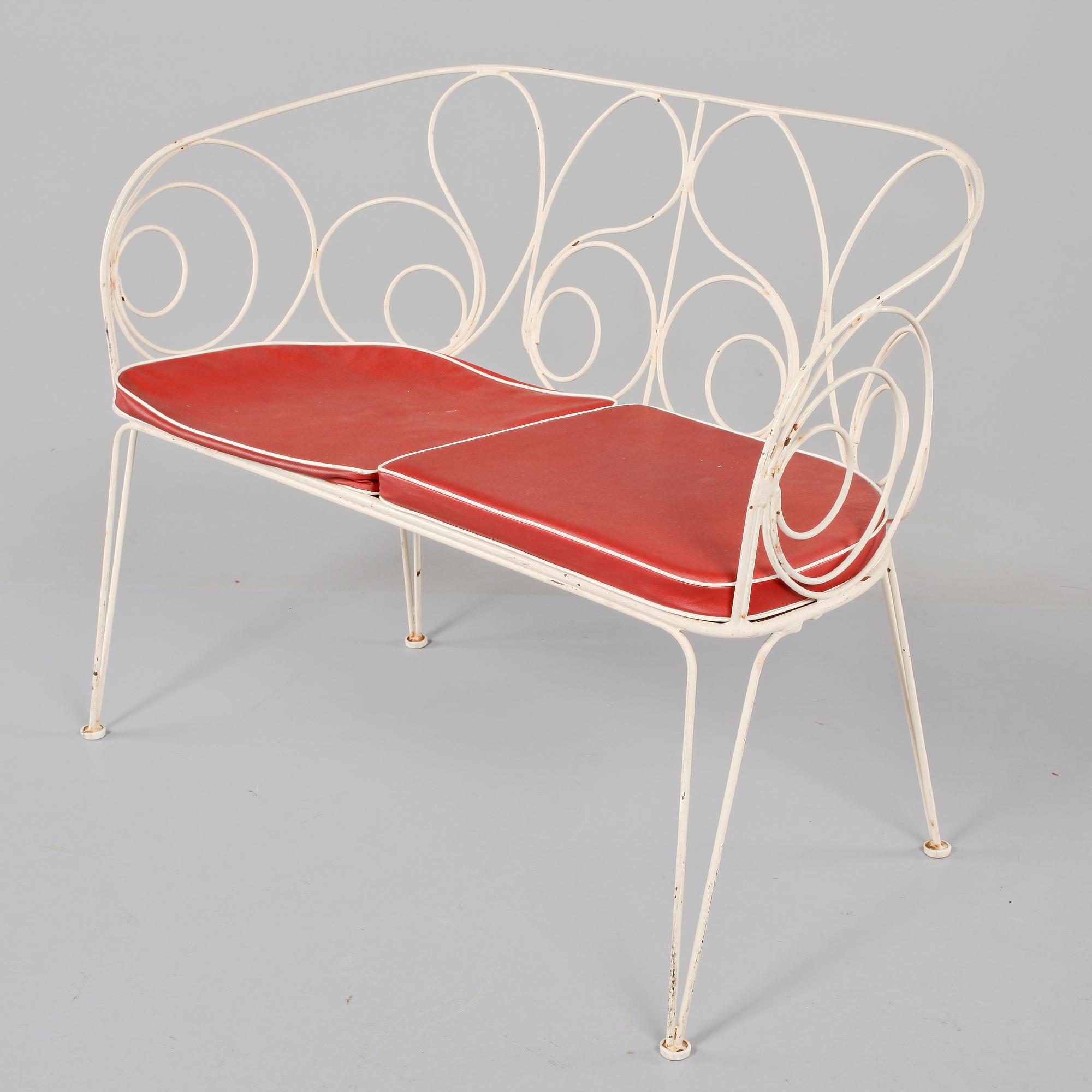 TRÄDGÅRDSMÖBLER, 5 st, 1900-talets mitt.