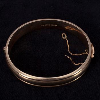 ARMBAND, guld 14K, Nils Westerback, Helsingfors 1957. Tot. vikt ca 23,6 g.