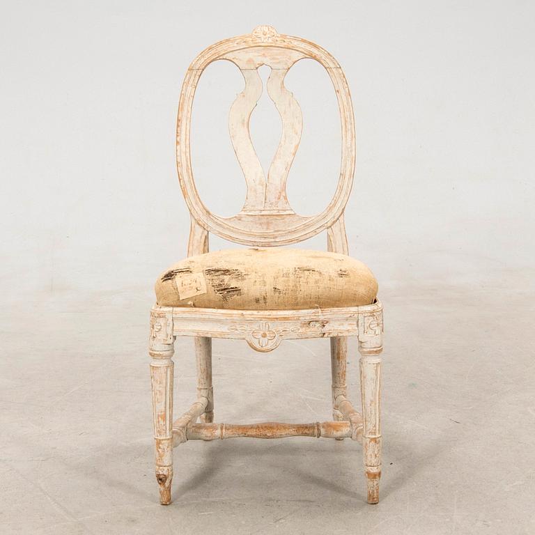 Stol gustavianskt Stockholmsarbete sent 1700-tal.