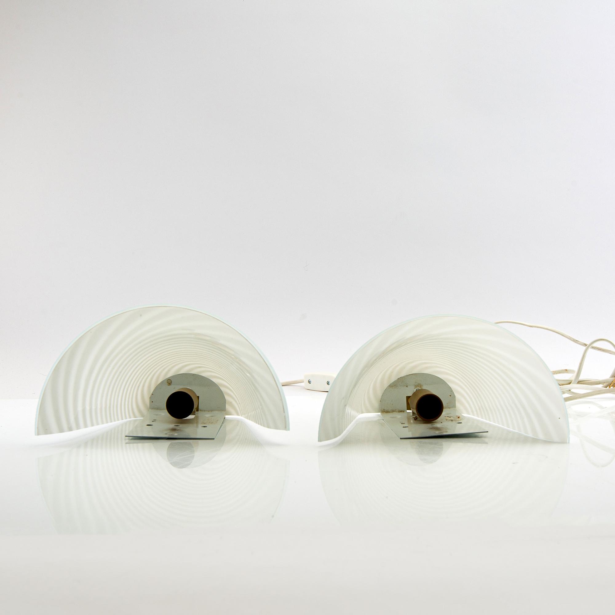 Wall lamps, a pair, probably Murano, second half of the 20th century.