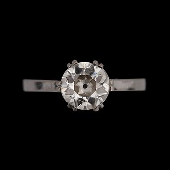 23. RING, gammalslipad diamant, ca 1.65 ct.
