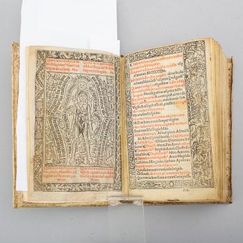 BOOK, Printed entirely printed on vellum, 1504.