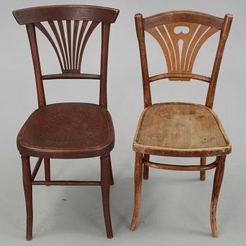 STOLAR, 3 st, Thonet, sekelskiftet 1800/2900.