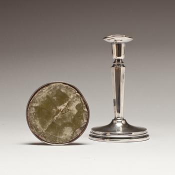 LJUSSTAKAR, 1 par, silver, MGAB, Uppsala 1959.