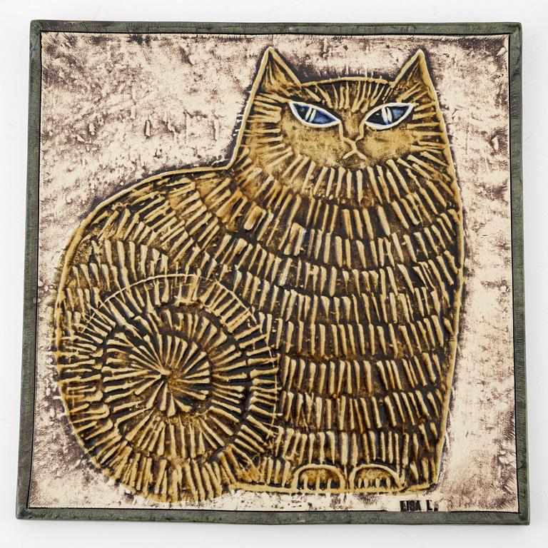 Lisa Larson, väggreliefer, 4 st, Gustavsberg.