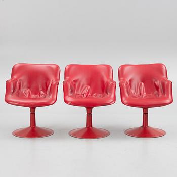 Yrjö Kukkapuro, three "Saturnus" armchairs, Haimi, Finland, 1970's.