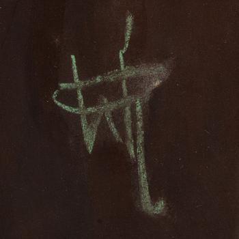 OKÄND KONSTNÄR, pastell, monogramsignerad.