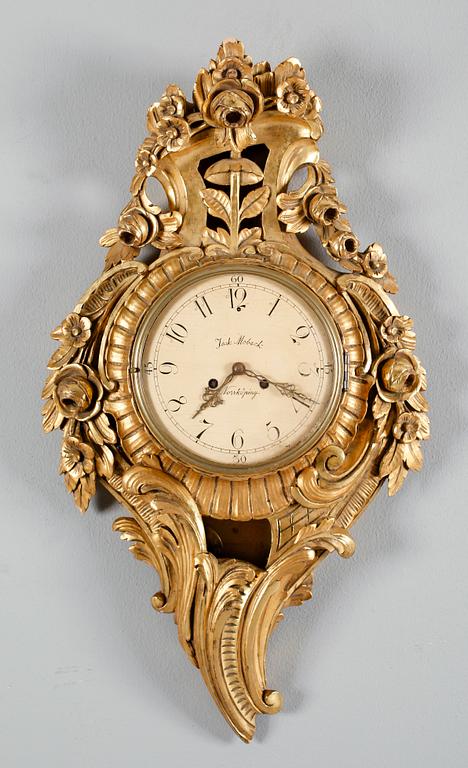 VÄGGPENDYL, rokokostil, 1900-talets första hälft.