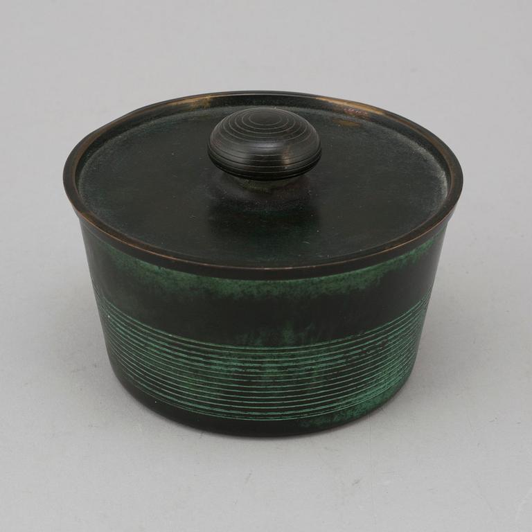 NILS FOUGSTEDT, a patinated bronze box, FAK Kronsilver Fabrik AB, Stockholm 1930's.