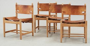 STOLAR, 4st, modell 3237, Borge Mogensen, Frederica Möbler, Danmark. Formgiven 1964.