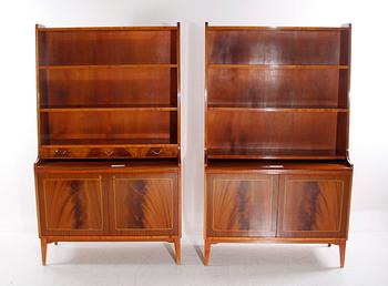 BOKHYLLOR MED SKÅP, 2 st.