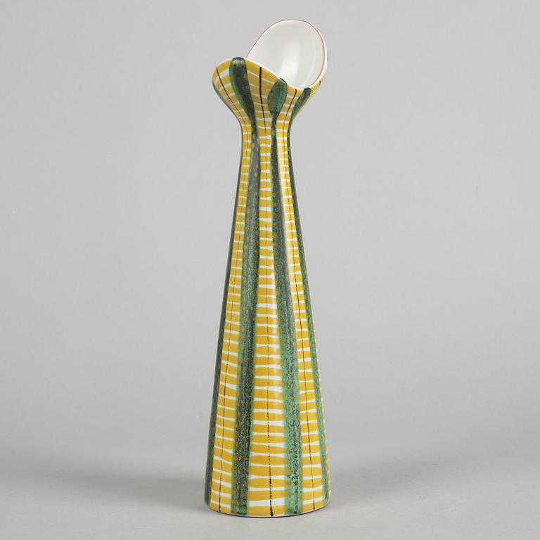 Stig Lindberg, a faience vase, Gustavsbergs studio 1950s.