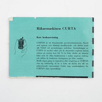 Kalkylator, Curta, Type I, Contina AG Mauren, 1900-talets andra hälft.