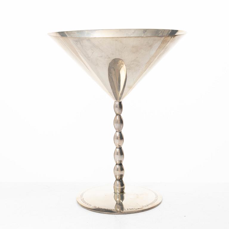 Goblet on foot, silver, Juvelerare Oscar Sjögren Ab, Gothenburg 1923.