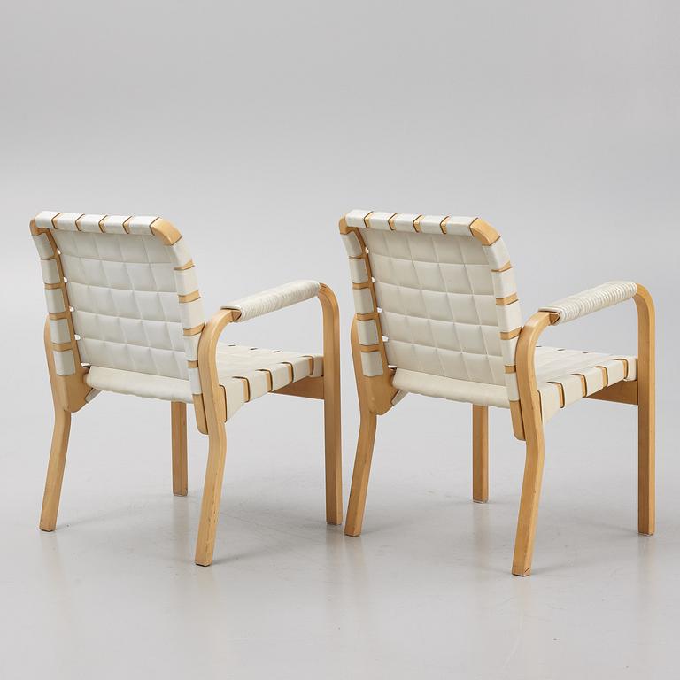 Alvar Aalto, six model 45 armchairs, Artek, Finladn, 1960's/70's.