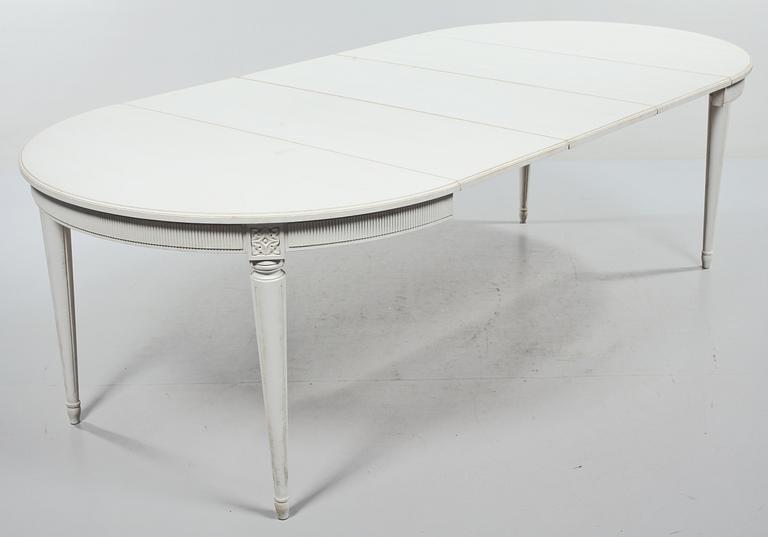 MATSALSMÖBLEMANG, 9 delar, gustaviansk stil, 1900-talets andra hälft.