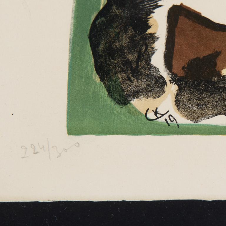 WASSILY KANDINSKY, efter, färglitografi, signerad i stenen CK och daterad -19, Numerad 224/300,