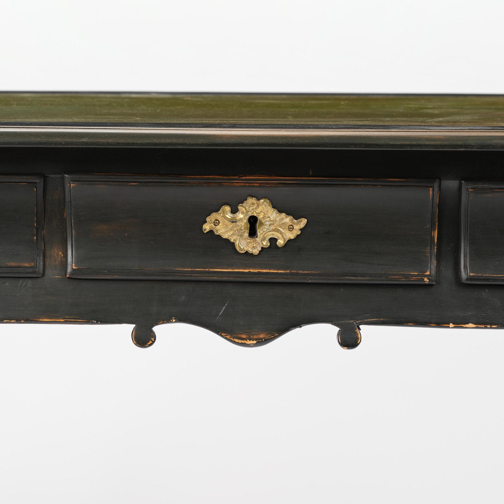 A Swedish rococo writings desk in the manner of C. Linning, Stockholm,l later part 18th century.