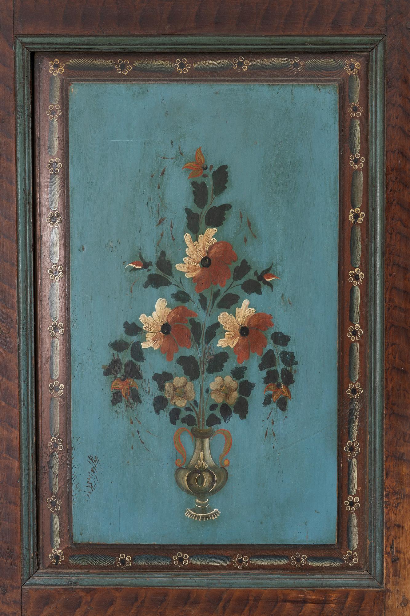 A painted cabinet, Värmland, dated 1847.