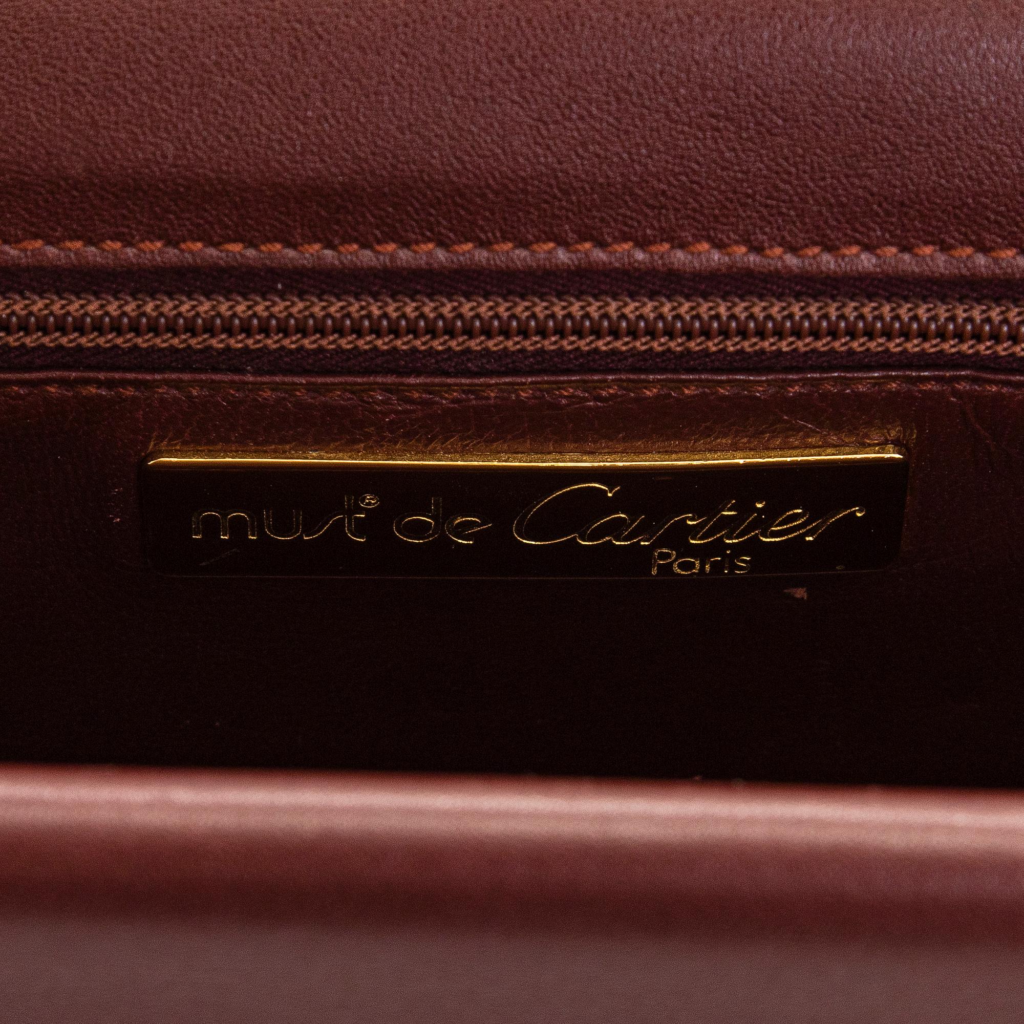 Cartier, must de Cartier, väska, vintage.