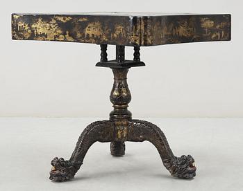 A lacquer games table. Qing dynasty, 19th Century.