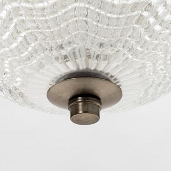 An Orrefors glass ceiling light, 1930's/40's.