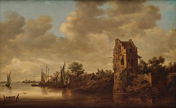 624. Jan van Goyen Follower of, Landscape with a river.