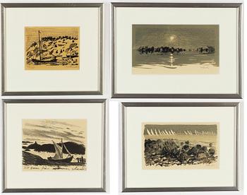 Roland Svensson, 4 litographs, signed and one numbered 20/25.