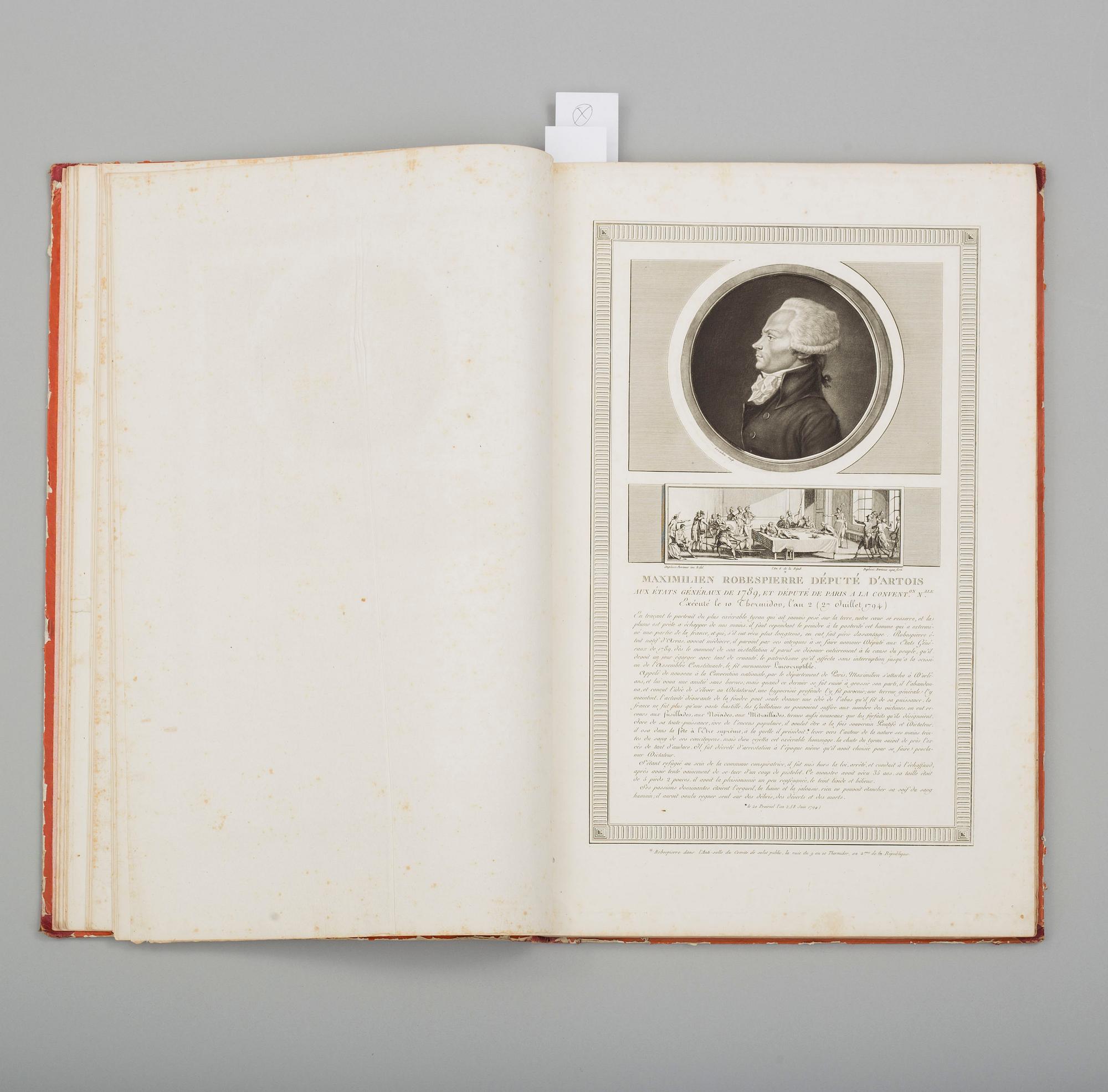 BÖCKER, två volymer med anknytning till Franska revolutionen (innehåller bl. a. ett porträtt av Bernadotte).