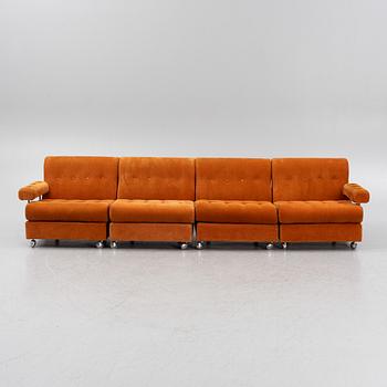 Four sofa modules/lounge chairs, 'Komfor', IKEA, Sweden, 1970's.