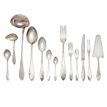 A Polish silver cutlery set, Hefra, after 1963 (80 pieces).