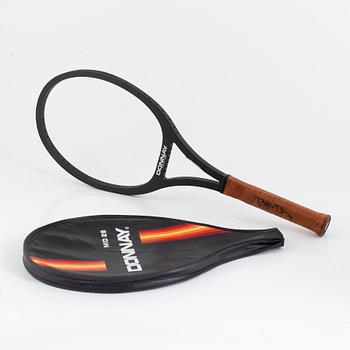 Tennis racket, Signed by Björn Borg. Donnay. Specially customized mid 25 wood racket.