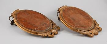 SPEGELLAMPETTER, ett par, gustaviansk stil, 1900-talets första hälft/mitt.