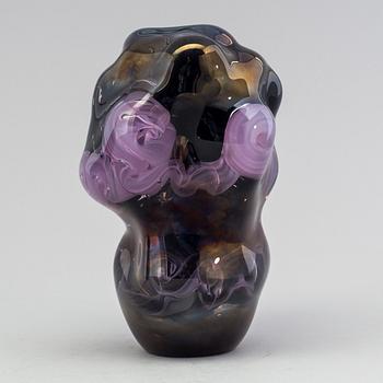 Per B. Sundberg, a unique Per B Sundberg glass vase, Orrefors, Sweden 1998.