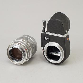 OBJEKTIV, Summicron 1:2/90 nr 1743142, formgivet av Walter Mandler, Leitz Canada. Med visoflex.