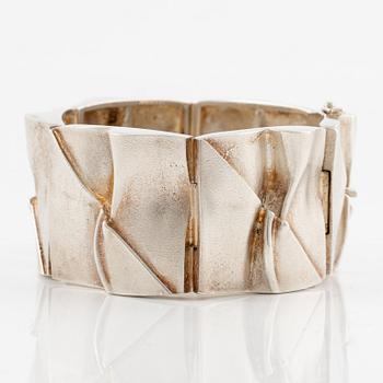 Björn Weckström, a bracelet, "Moon Bridge", silver. Lapponia, Helsinki 1971.