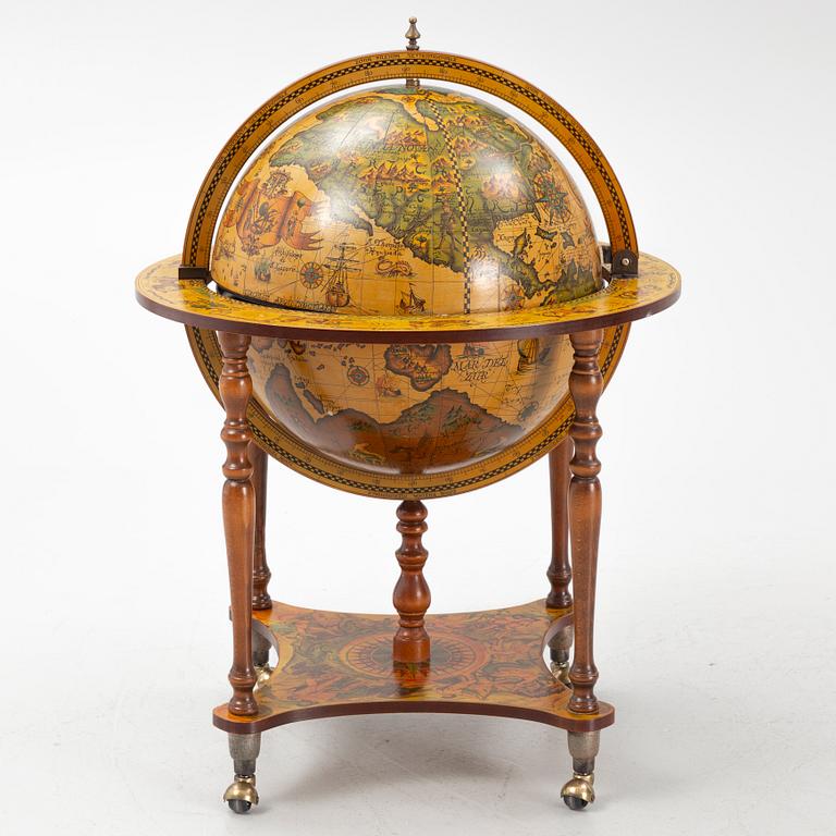 A bar globe, second half of the 20th Century.