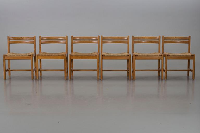 A SET OF 6 "ASSEBO" CHAIRS BY BÖRGE MOGENSEN.