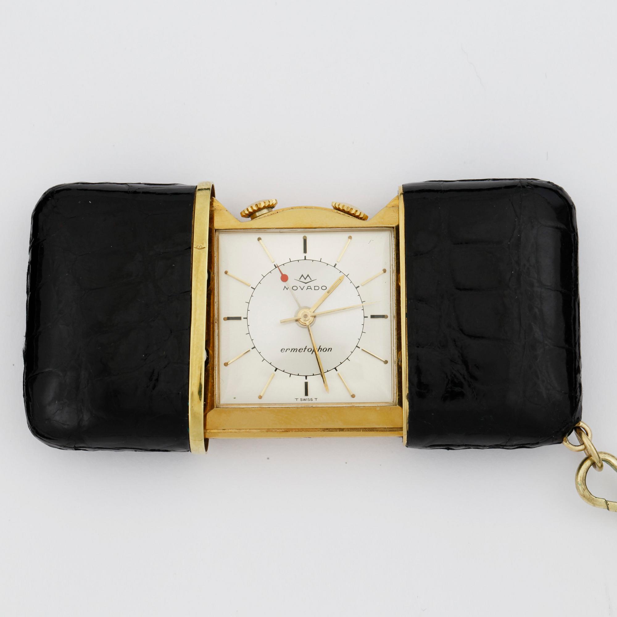 RESEUR, Movado, Ermetophon, alarm, doublé, 1950/60-tal.