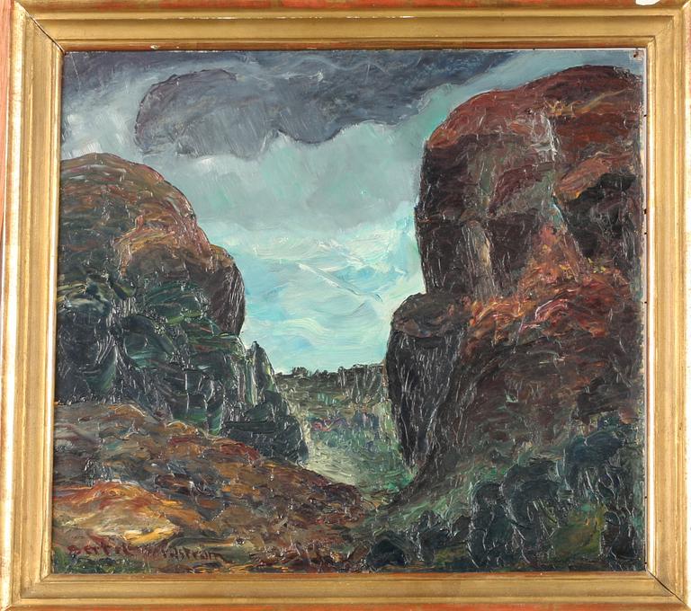 BERTEL-NORDSTRÖM, BERTEL, 2 st, olja på pannå, sign.
