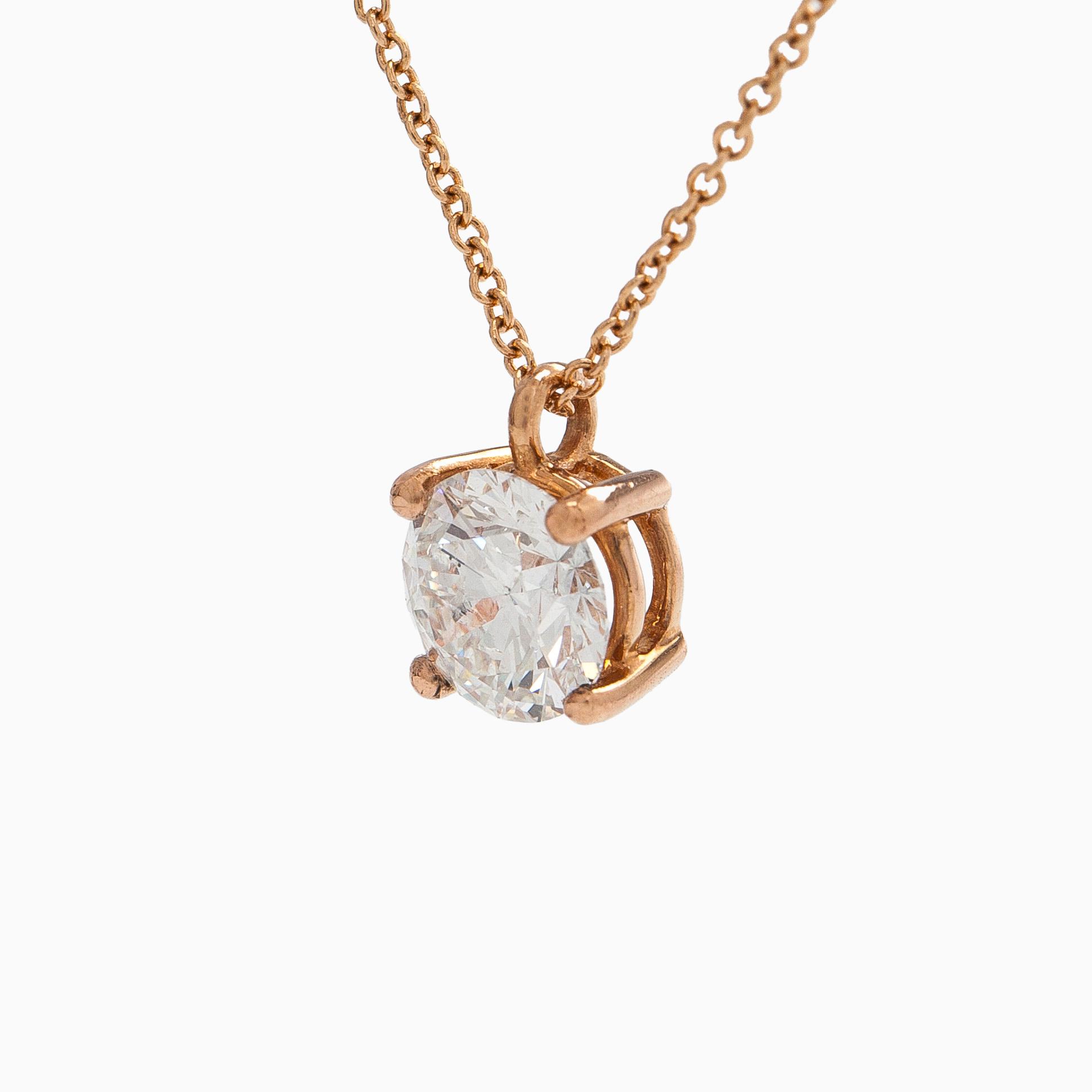 Pendant, brilliant-cut diamond 1.00 ct, 18K gold.