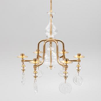 Erik Höglund, chandelier, Boda Smide, second half of the 20th century.