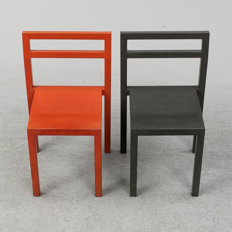 BORIS BERLIN/POUL CHRISTIANSEN, two 'Non' chairs Komplot design for Källmo.