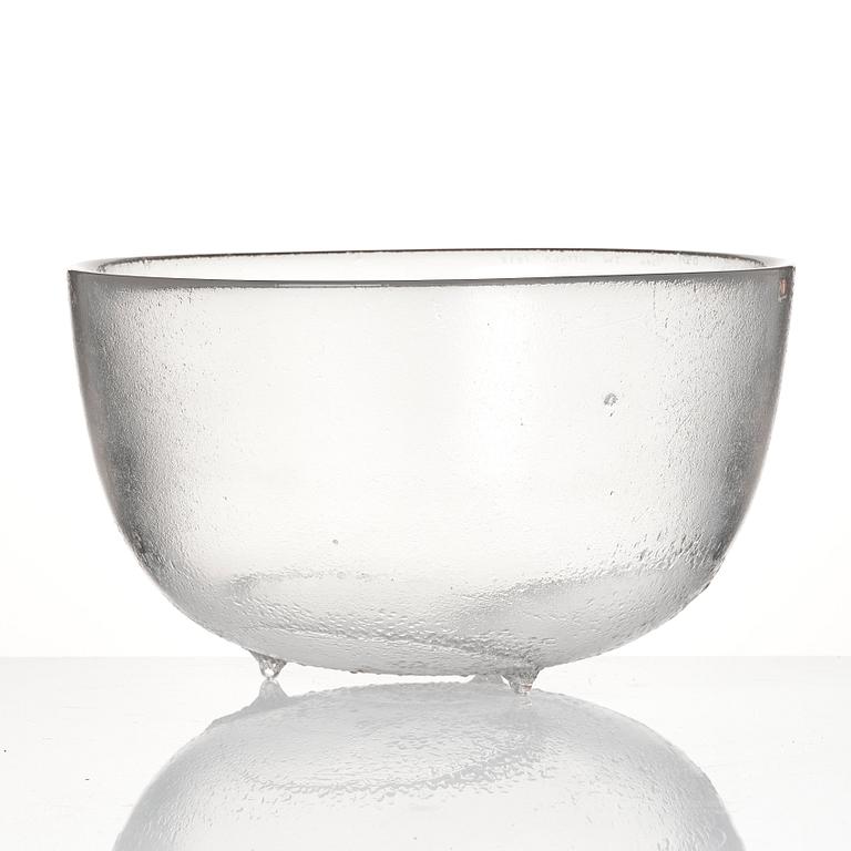 Tapio Wirkkala, a cast glass bowl, Iittala, Finland 1978, ed. 1/300.