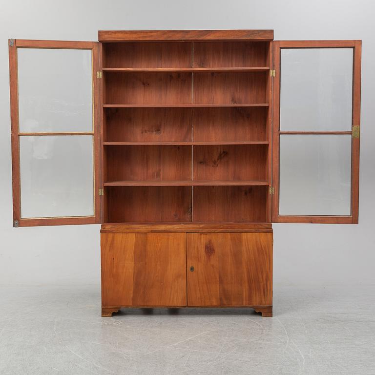 A second half of the 19th century mahogany veneered display cabinet.