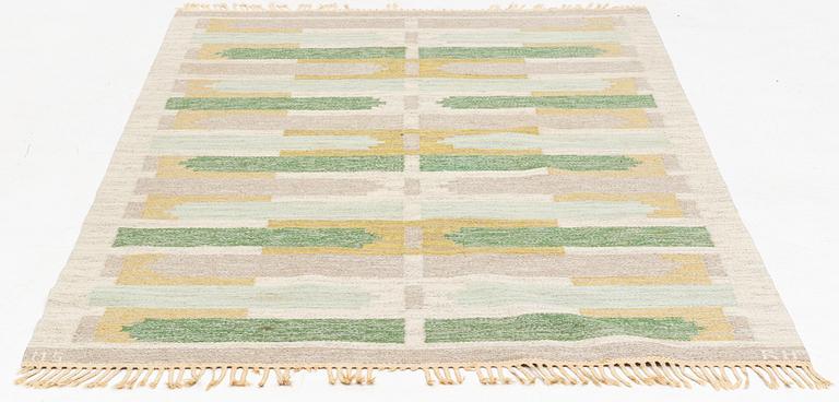 Mary Sandberg, a carpet, flat weave, circa 250 x 170 cm, signed MS KH.
